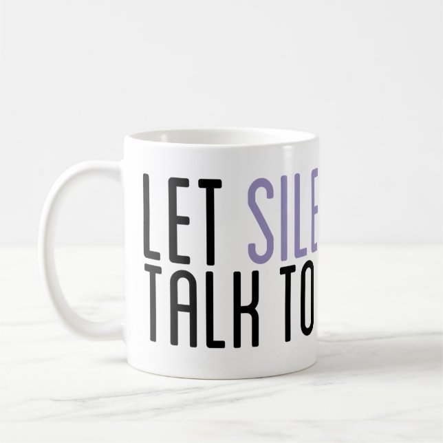 De Café "Deje el silencio hablar con usted" la taza (Izquierda)
