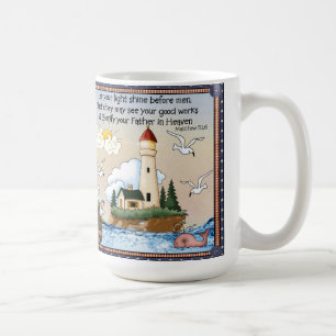 De Café Deje su taza blanca clásica del brillo ligero