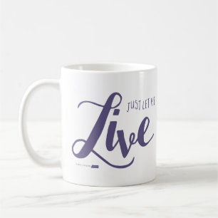 De Café Déjeme vivir la taza (púrpura)