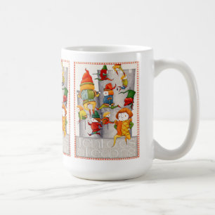 De Café DIEZ SEÑORES SALTANDO Taza Alta Blanca 
