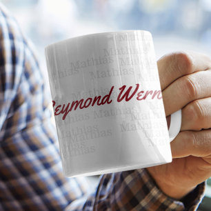 De Café diseñar una taza con su propio nombre