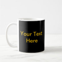 Diseñe su propia taza - negro y oro