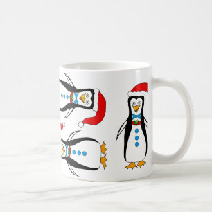De Café Diseño chistoso del pingüino en la taza del