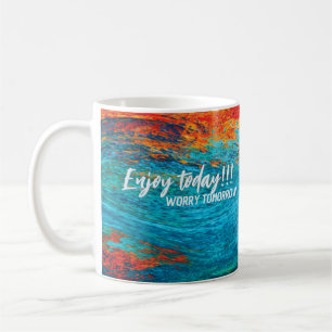De Café disfruta el día preocúpate mañana taza 26 warp