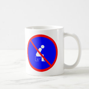 De Café Divertido ninguna sentada en la taza del Rótulo