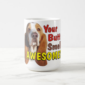 De Café Divertido su extremo huele la taza impresionante