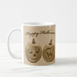 De Café Dos Calabazas Feliz Halloween Taza