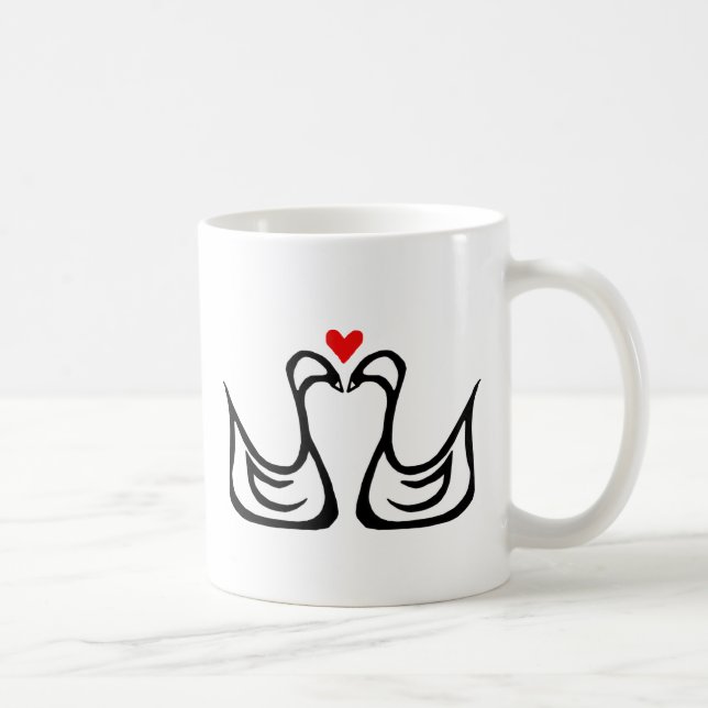 De Café Dos cisnes y una taza del corazón (Derecha)