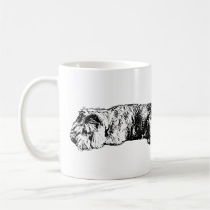 De Café Dos Schnauzers – Taza para perro en blanco y negro