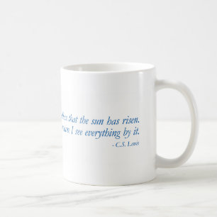 De Café El azul cita - cristianismo - a C.S. Lewis - taza