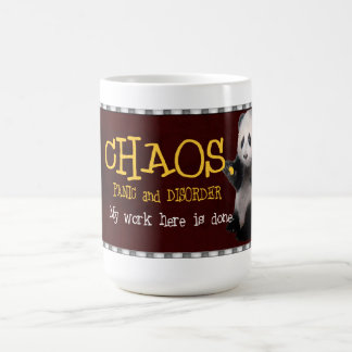 De Café El caos, mi trabajo aquí es taza hecha