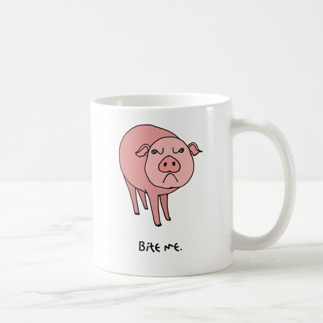 De Café El cerdo me muerde taza (Derecha)