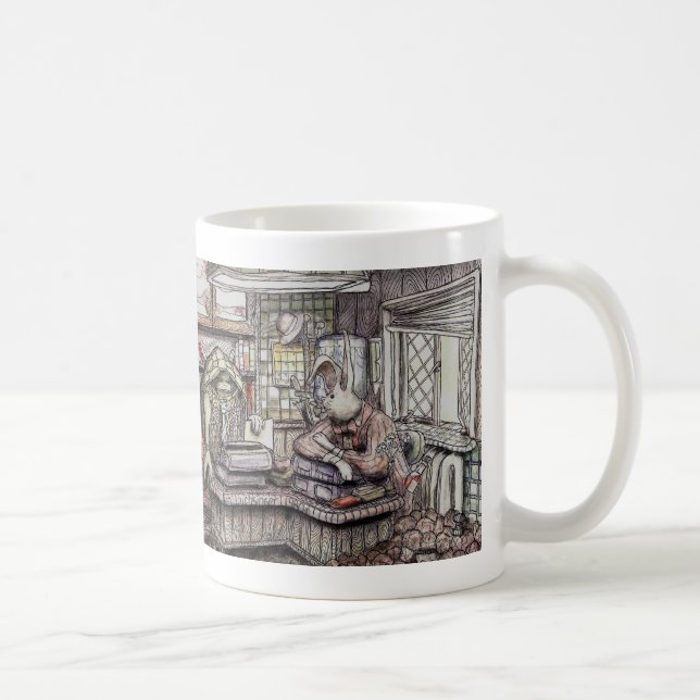 De Café El conejo y la tortuga - taza (Derecha)