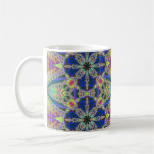 De Café El fractal colorido estalla la taza