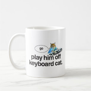 De Café el gato del teclado va taza