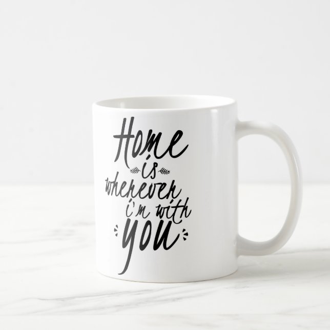 De Café El hogar es dondequiera que sea con usted taza (Derecha)