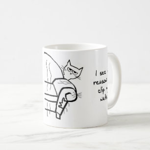 De Café El intentar acortar los clavos del gato - taza