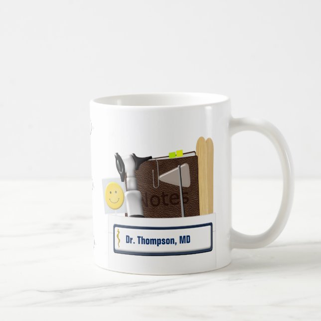 De Café El médico personalizado embolsa la taza (Derecha)