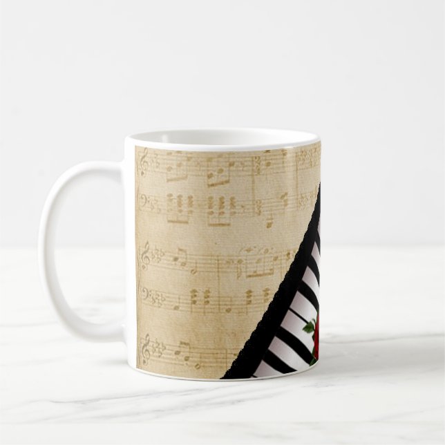De Café El piano personalizado cierra la taza (Izquierda)