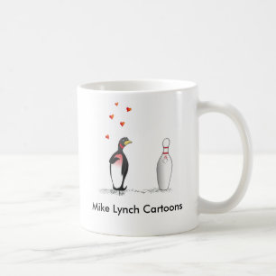 De Café El pingüino ama la taza que rueda