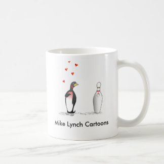 De Café El pingüino ama la taza que rueda