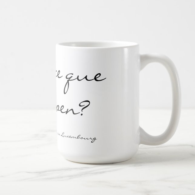 De Café el que le del Qu'est-ce buppen la taza (Derecha)