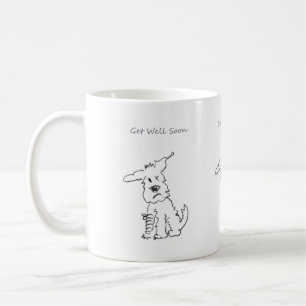 De Café El terrier lindo consigue pronto la taza bien
