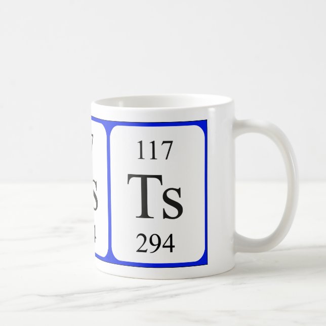 De Café Elemento 117 taza blanca - Tennessine (Derecha)