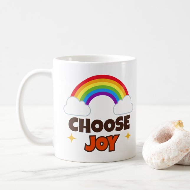 De Café Elige la Alegría - Taza Arcoíris (Con donut)