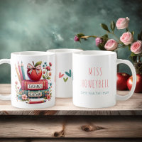 Enseñar es trabajo del corazón Taza personalizada 