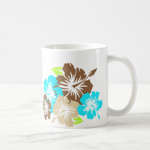 De Café "Epic Hibiscus" en taza marrón/turquesa