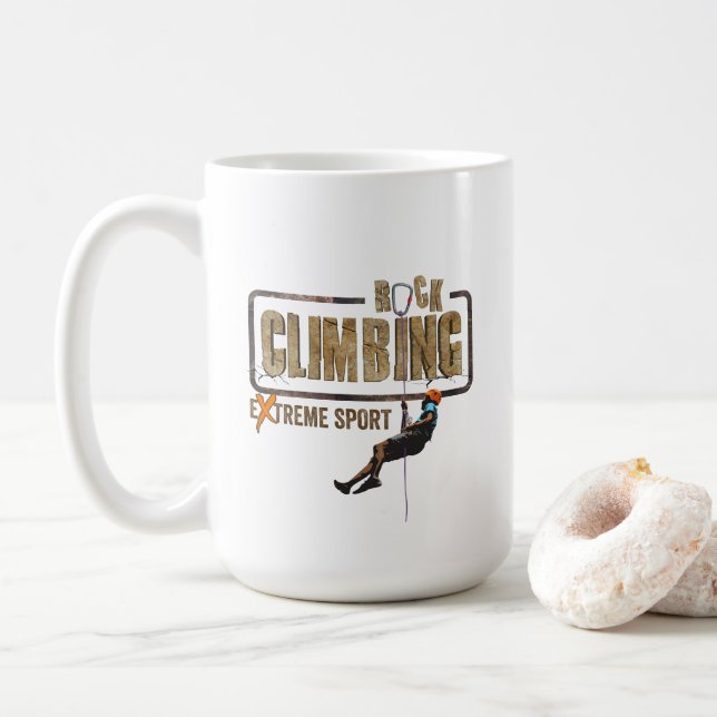 De Café Escalada en Roca | Taza Clásica #15 (Con donut)
