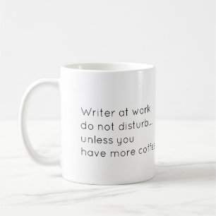 De Café Escritor en la taza del trabajo