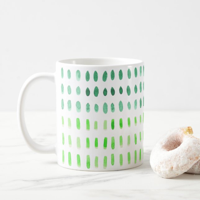 De Café Estrallado en taza verde (Con donut)