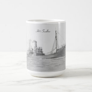 De Café Ex taza del barco rastreador del casco del trago