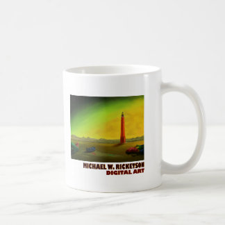 De Café Faro en una taza estéril del paisaje