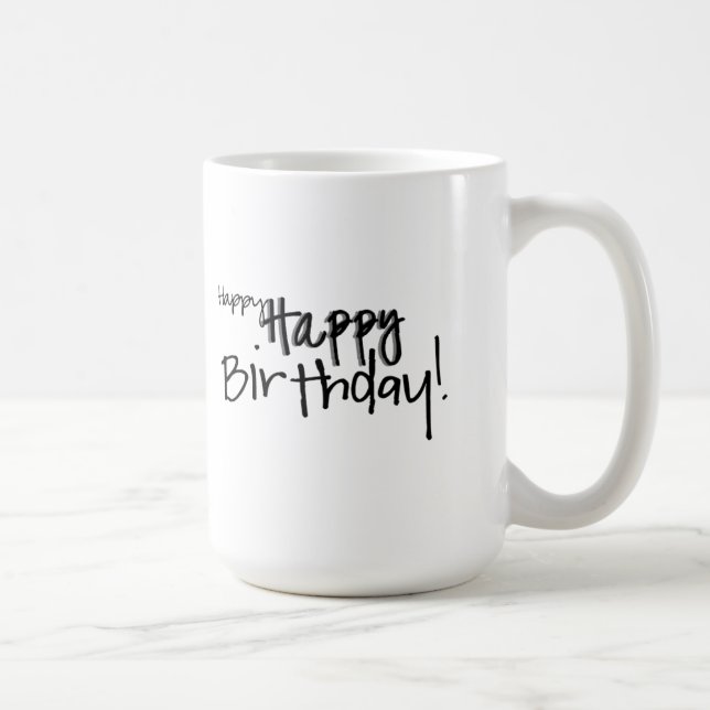De Café ¡feliz cumpleaños feliz! Taza (Derecha)