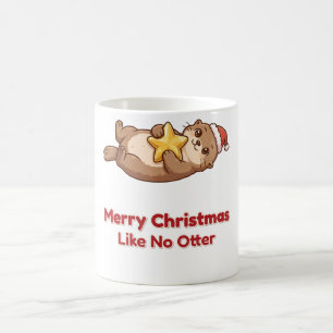 De Café Feliz Navidad Como Ninguna Nutria Taza Estrella