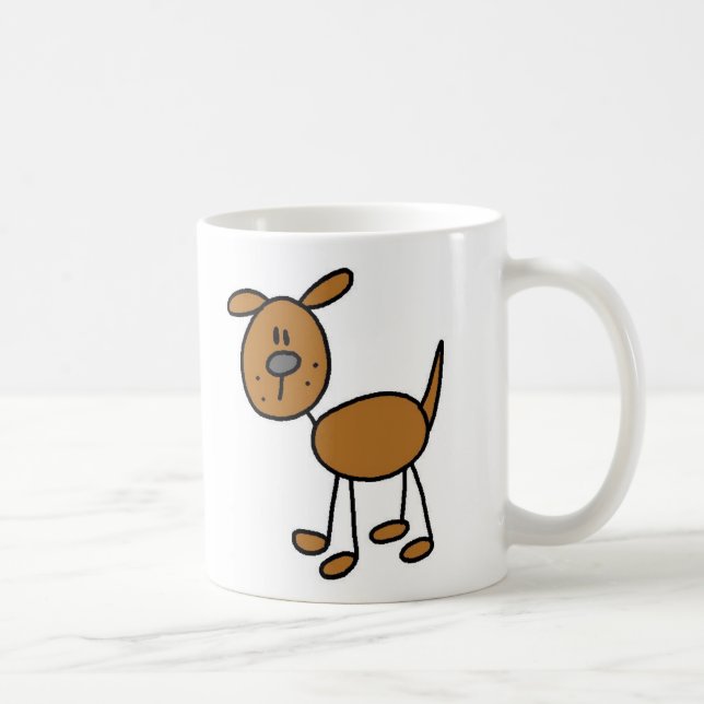 De Café Figura taza del palillo del perro (Derecha)