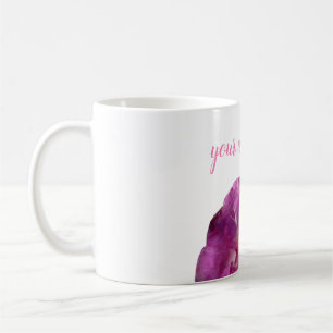 De Café Flor rosa rosa, taza clásica personalizada