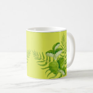 De Café Formularios en verde sobre una taza clásica (11 oz