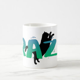 De Café ¡FRAZZ! Taza del gato negro