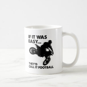 De Café Fútbol Fácil es Divertido Taza