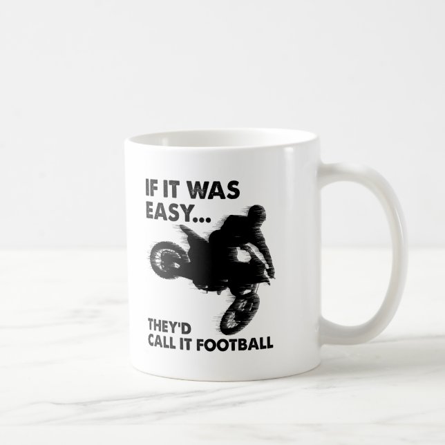 De Café Fútbol Fácil es Divertido Taza (Derecha)