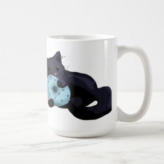 De Café Gatito que come la taza del buñuelo