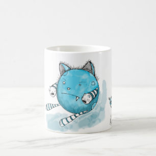 De Café Gato azul - taza del monstruo