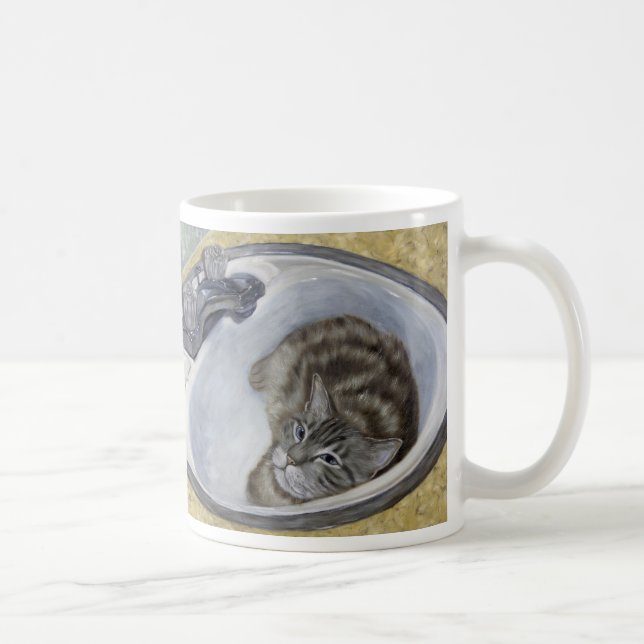 De Café Gato en la taza del fregadero (Derecha)