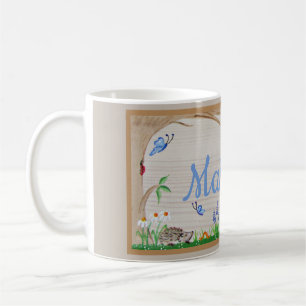 De Café Gato en la taza del jardín