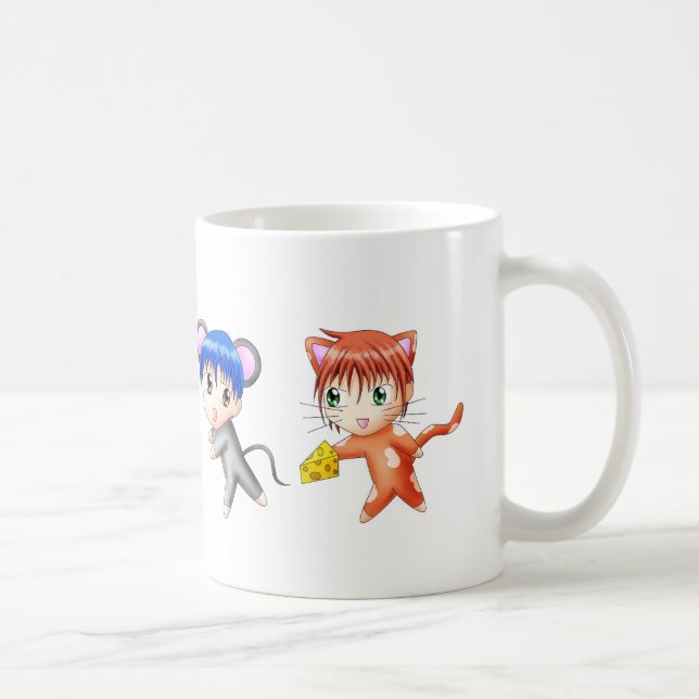 De Café Gato y ratón - taza (Derecha)