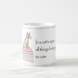 De Café Gatos - todas las cosas pertenecen taza